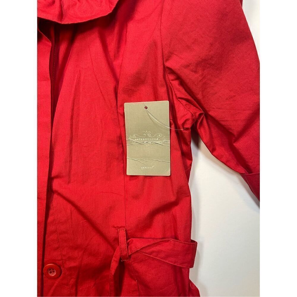 NEW Anthropologie Little Yellow Button With A Flourish Red ShirtDress Size Large - Picture 3 of 12